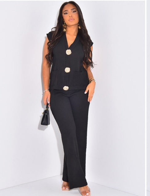 Black Pants Two - Piece