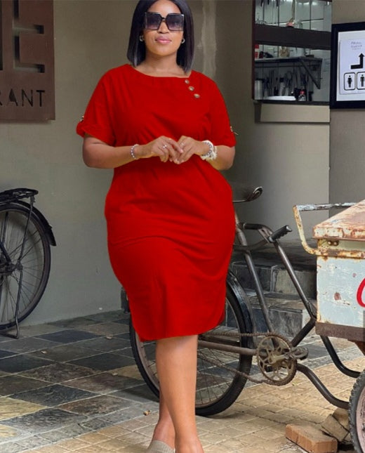 Red 3/4 Dress