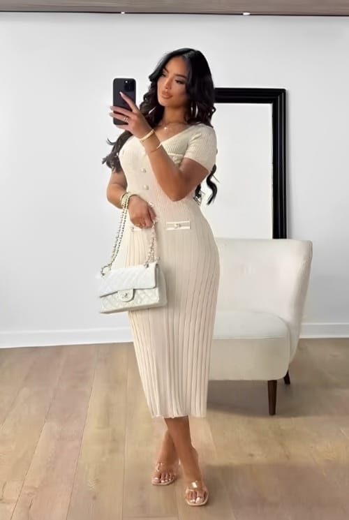 Nude BodyCon Dress