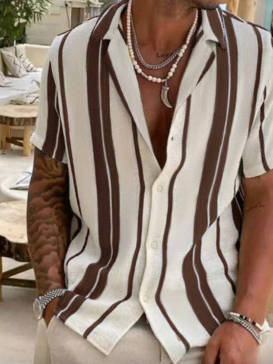 Brown & White Stripe shirt
